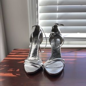 Silver stilettos